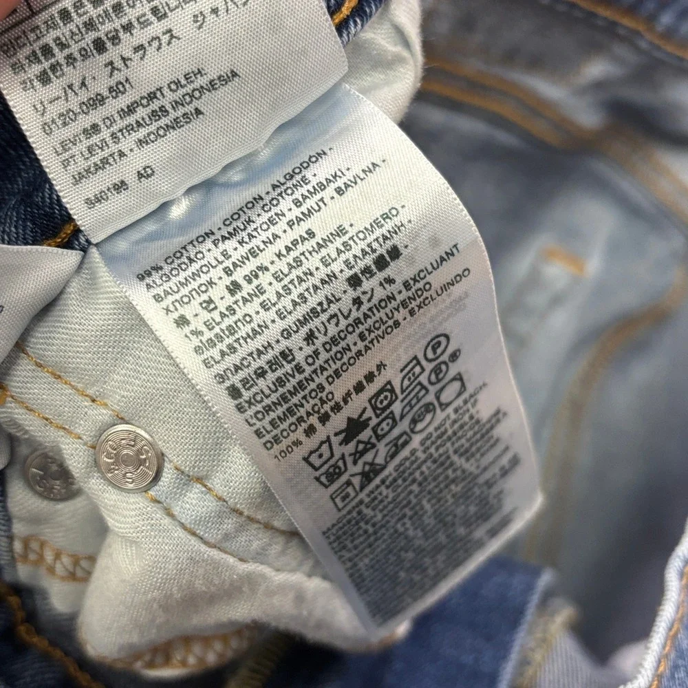 Levi's 512 Slim Taper Jeans W36 L30 Denim Cotton Stretch Blue Medium Wash